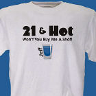Hot Shot Personalized 21st Birthday T-Shirt